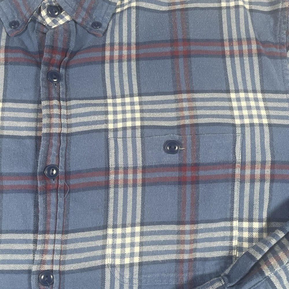 Vineyard‎ Vines Slim Longshore Shirt Mens XL Blue Plaid Flannel Button Down - Picture 4 of 7